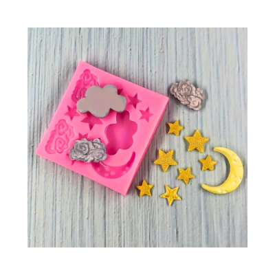 silicone moulds - clouds, moon, stars
