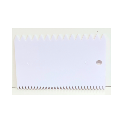 Cake Scraper with Double Teeth Edge (Plastic)