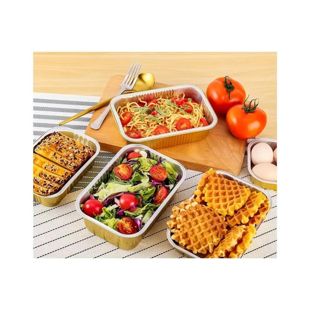 Aluminum Food Container with Lid (2200ml) – 5pcs - Bakers Box ME Aluminum Food Container with Lid (2200ml) - 5pcs - Image 4