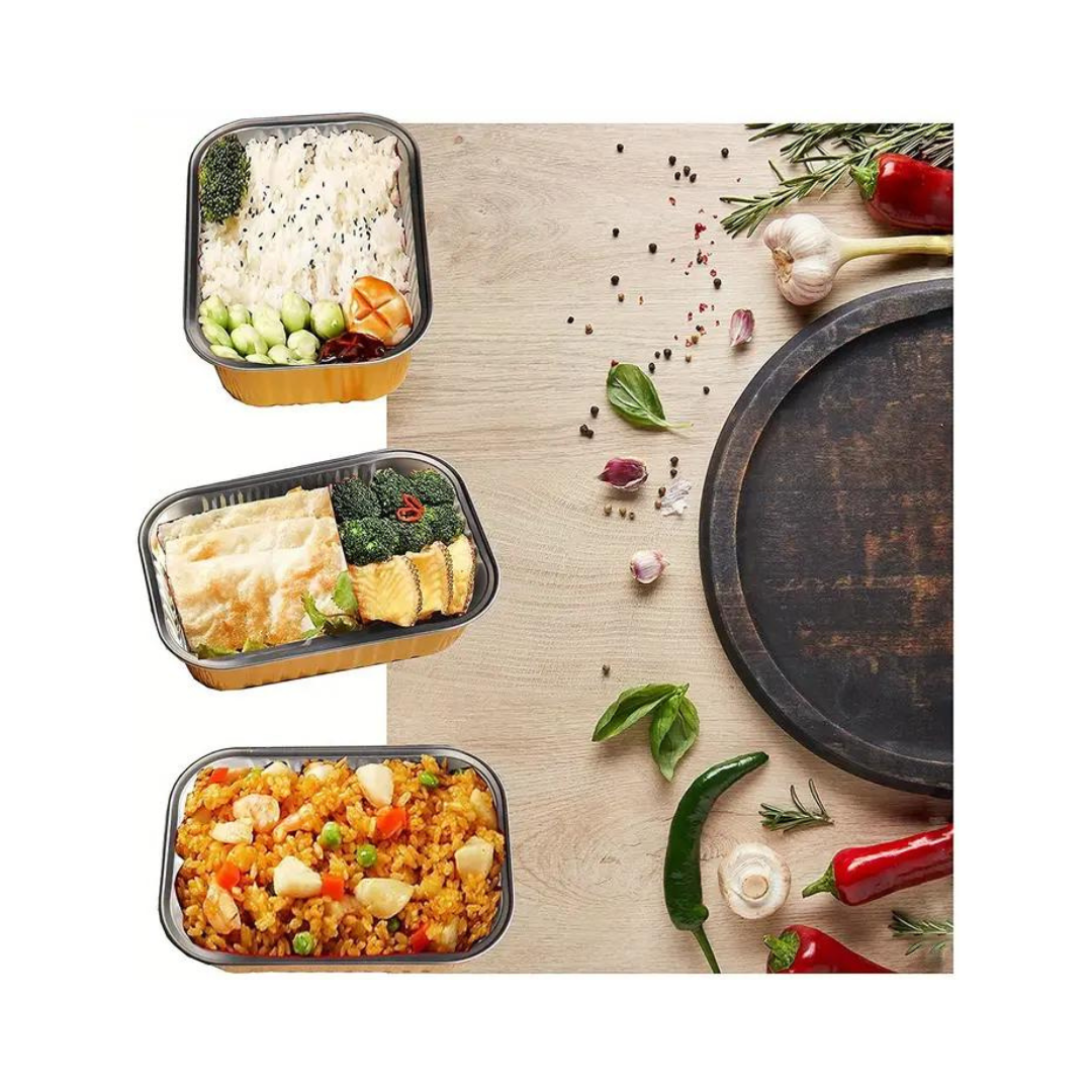 Aluminum Food Container with Lid (2200ml) – 5pcs - Bakers Box ME Aluminum Food Container with Lid (2200ml) - 5pcs - Image 6