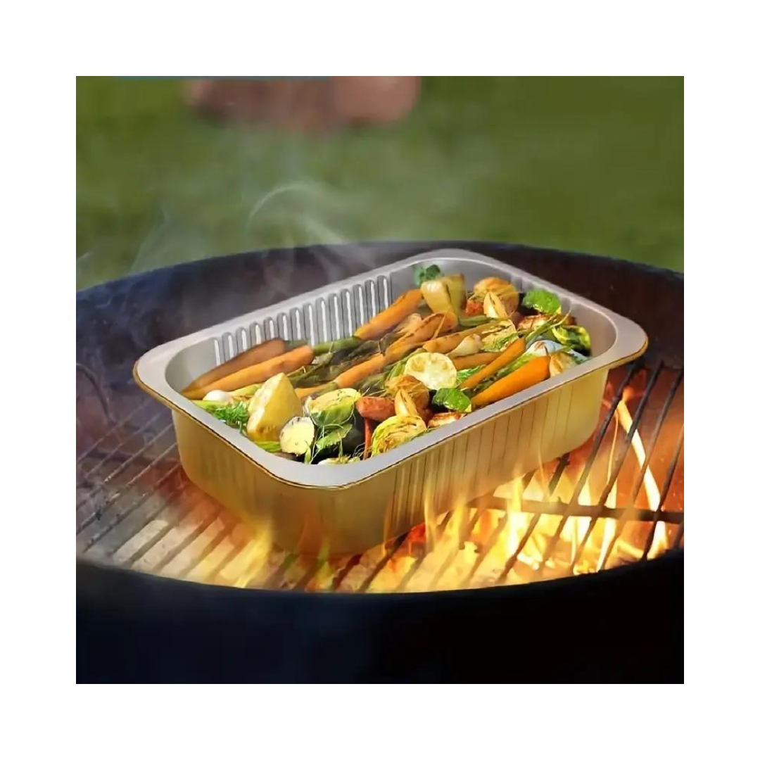 Aluminum Food Container with Lid (2200ml) – 5pcs - Bakers Box ME Aluminum Food Container with Lid (2200ml) - 5pcs - Image 5