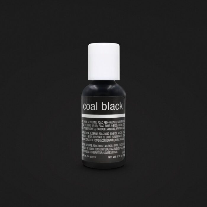 Chefmaster Liqua-Gel Food Color – Coal Black (20g) - Bakers Box ME coal black