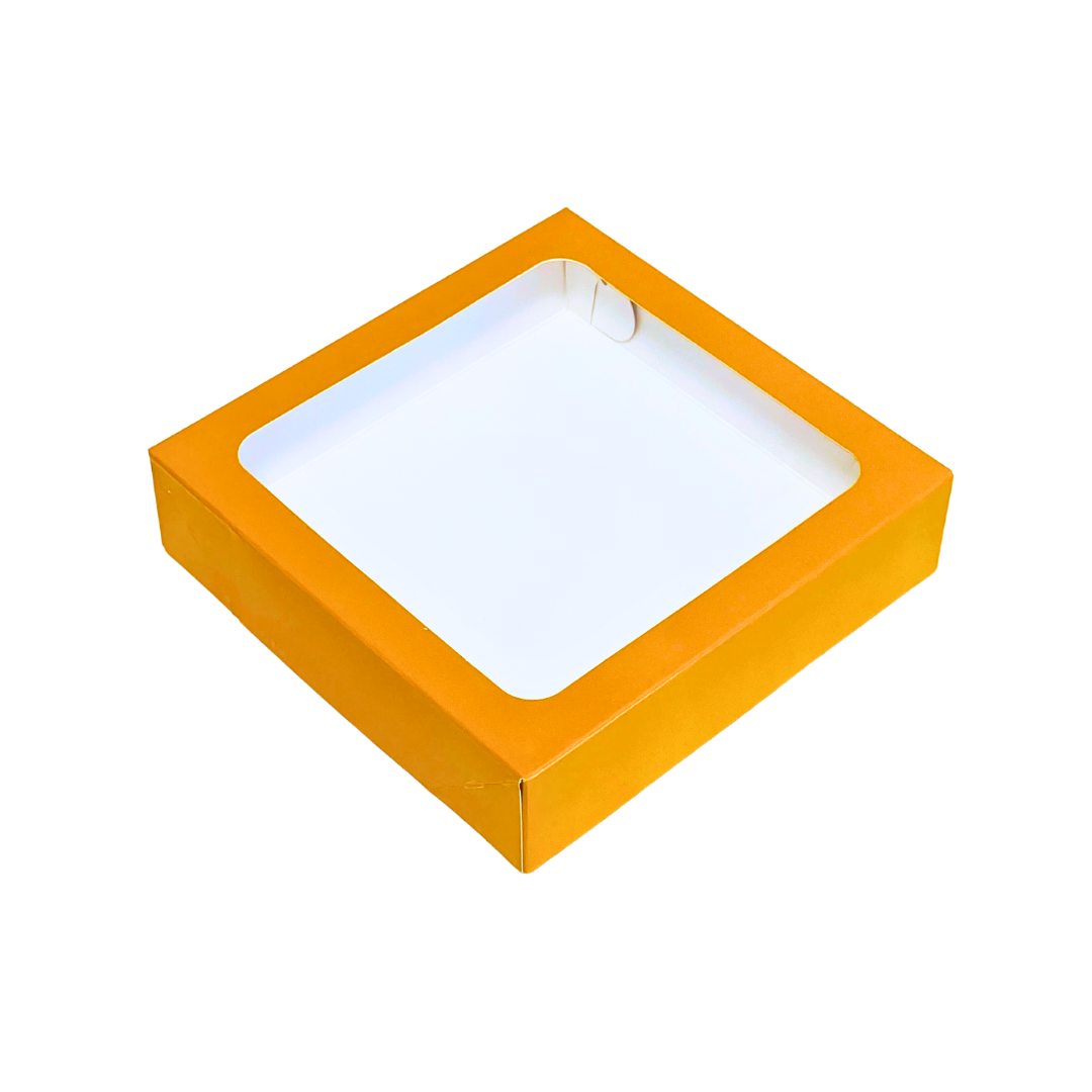 Pastry Box (15.5×15.5x4cm) Egg Yellow - Bakers Box ME egg yellow 15in